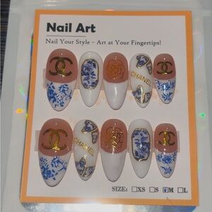 10 PC Hand Crafted Fine China C Nails NWT